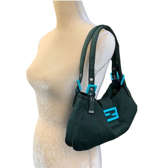 FENDI Wool Baguette Shoulder Bag - Picture 2 of 13